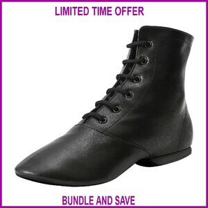 Leather Split Sole Dance Boots for Ballet Yoga Gymnastics